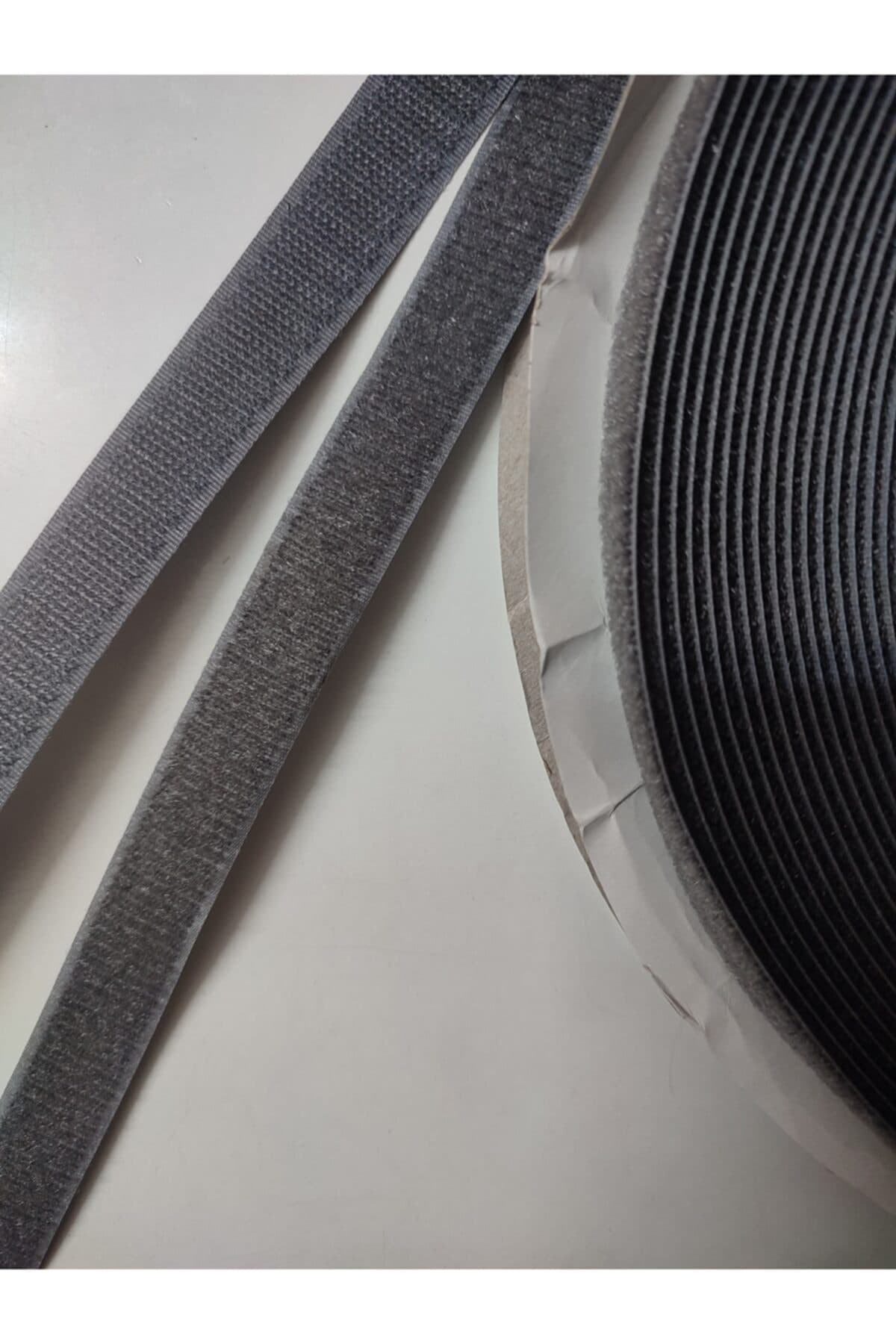 Gri Cırt Cırt Bant 25 Metre 2 Çift Taraflı 2 Cm Genişlik