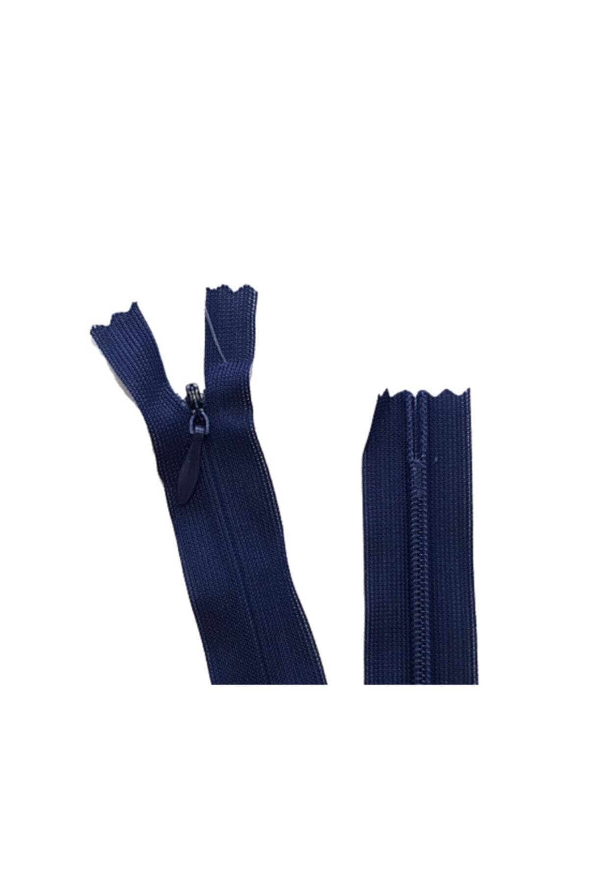 Gizli Fermuar 10 Adet 50cm Lacivert