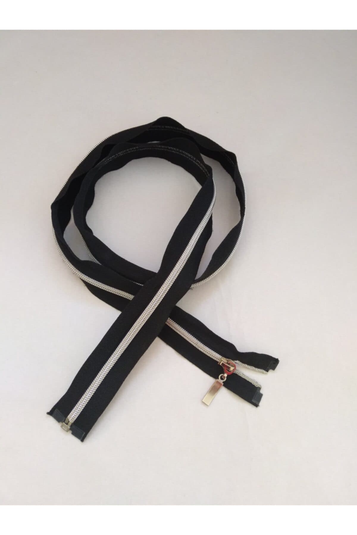 5 Adet Ferace Fermuarı 110 Cm Siyah/gümüş